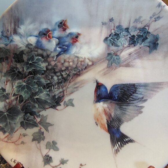 2/$40 Nature's Poetry Series Decorative Plate 'Cherub Chorale' Lena Liu - Picture 5 of 7